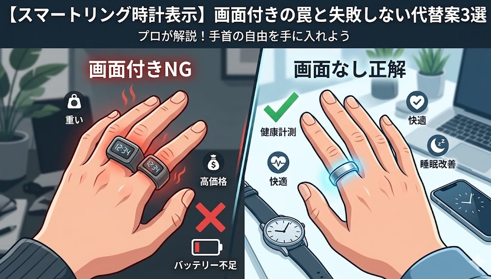 スマートリング時計表示